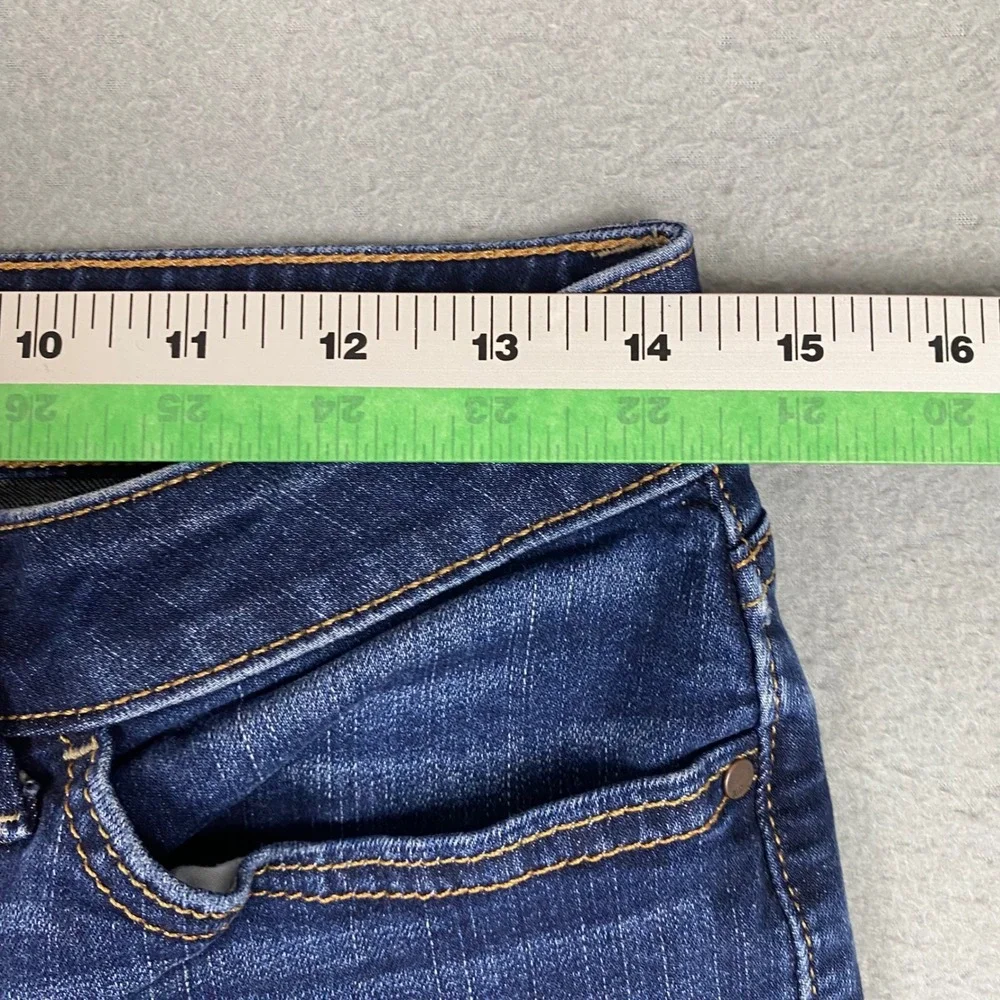 a.n.a Denim Bermuda Stretch Dark Wash Jean‎ Shorts Womens 6 Blue